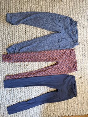 Lot of 3 Athleta Girl Leggings and Sweatpants, 8-10